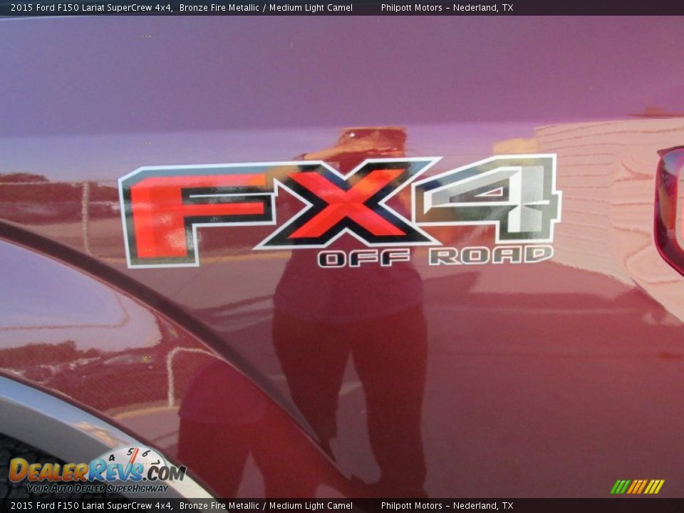 2015 Ford F150 Lariat SuperCrew 4x4 Bronze Fire Metallic / Medium Light Camel Photo #16