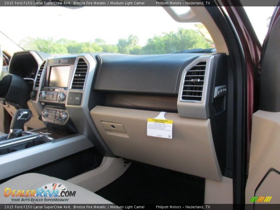 2015 Ford F150 Lariat SuperCrew 4x4 Bronze Fire Metallic / Medium Light Camel Photo #17