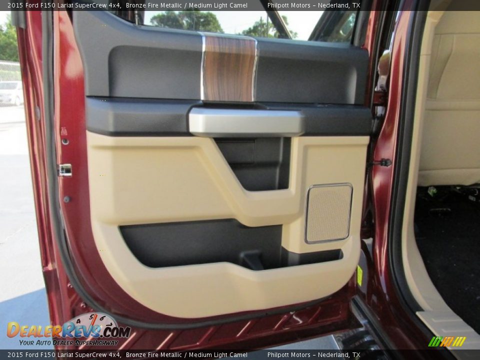2015 Ford F150 Lariat SuperCrew 4x4 Bronze Fire Metallic / Medium Light Camel Photo #18