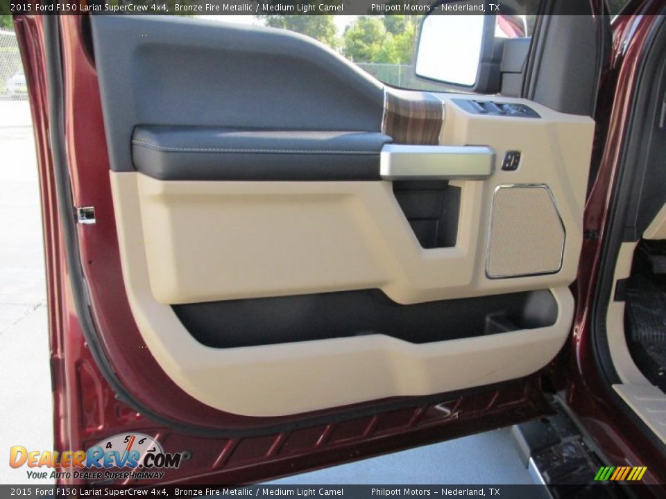 2015 Ford F150 Lariat SuperCrew 4x4 Bronze Fire Metallic / Medium Light Camel Photo #20