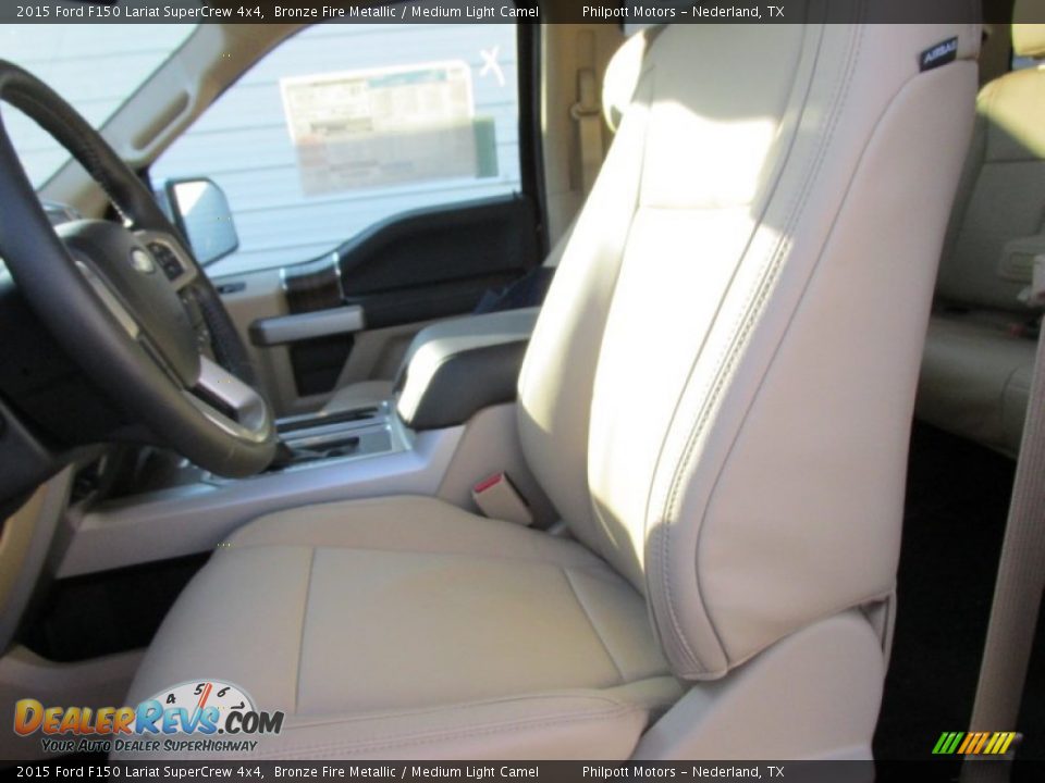 2015 Ford F150 Lariat SuperCrew 4x4 Bronze Fire Metallic / Medium Light Camel Photo #22