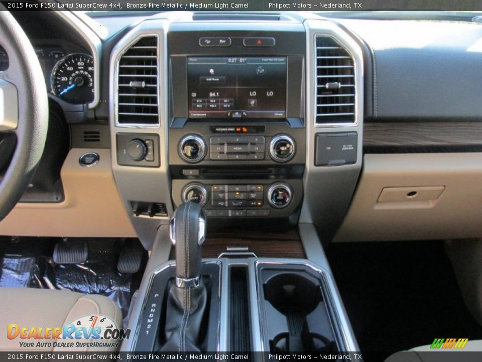 2015 Ford F150 Lariat SuperCrew 4x4 Bronze Fire Metallic / Medium Light Camel Photo #26