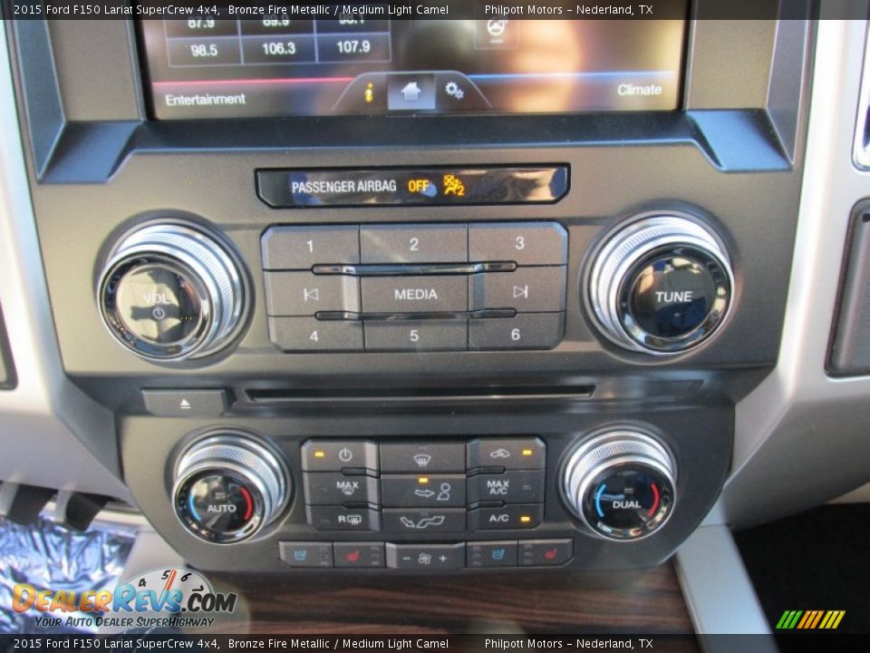 2015 Ford F150 Lariat SuperCrew 4x4 Bronze Fire Metallic / Medium Light Camel Photo #28