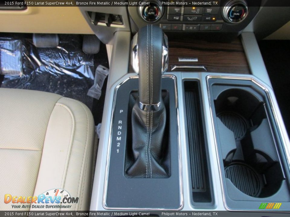 2015 Ford F150 Lariat SuperCrew 4x4 Bronze Fire Metallic / Medium Light Camel Photo #32