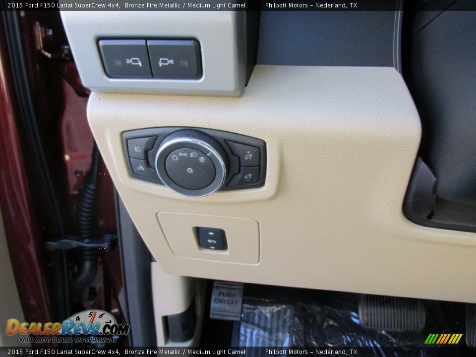 2015 Ford F150 Lariat SuperCrew 4x4 Bronze Fire Metallic / Medium Light Camel Photo #36