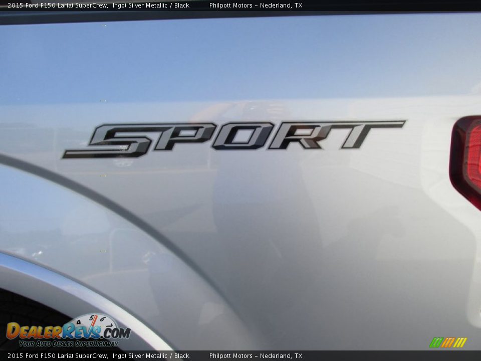 2015 Ford F150 Lariat SuperCrew Ingot Silver Metallic / Black Photo #16