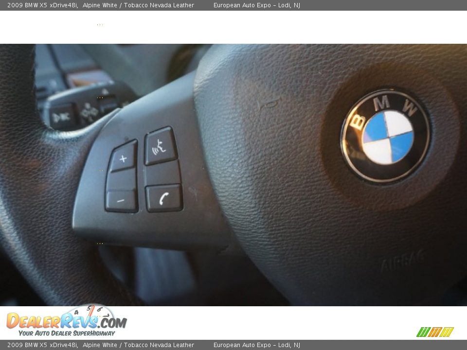 2009 BMW X5 xDrive48i Alpine White / Tobacco Nevada Leather Photo #34