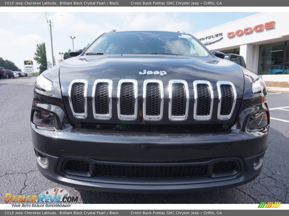 2016 Jeep Cherokee Latitude Brilliant Black Crystal Pearl / Black Photo #2