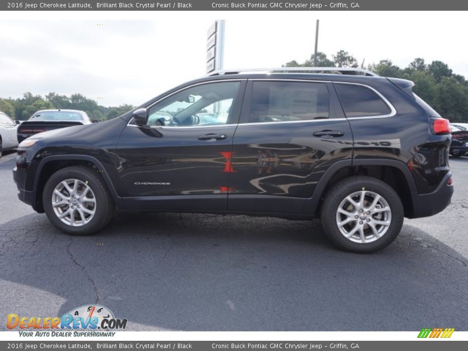 2016 Jeep Cherokee Latitude Brilliant Black Crystal Pearl / Black Photo #4