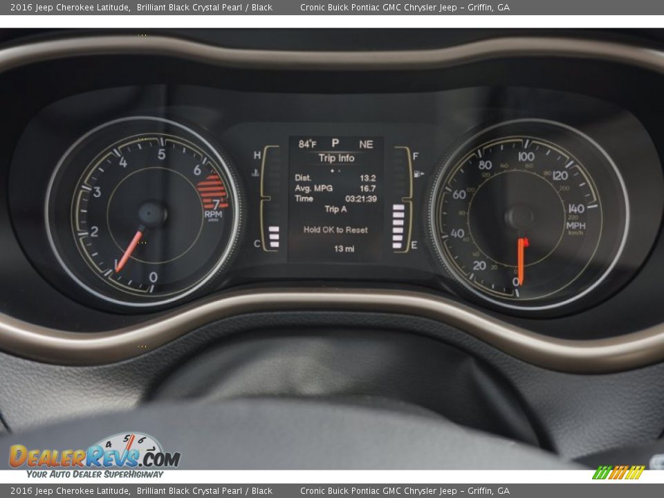 2016 Jeep Cherokee Latitude Brilliant Black Crystal Pearl / Black Photo #14