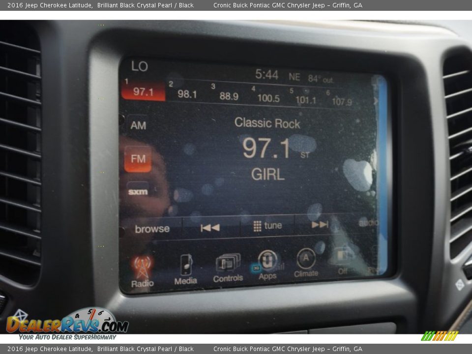 2016 Jeep Cherokee Latitude Brilliant Black Crystal Pearl / Black Photo #15