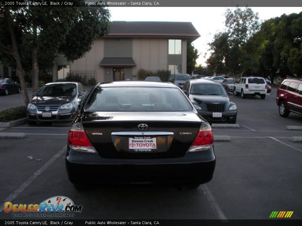 2005 Toyota Camry LE Black / Gray Photo #3