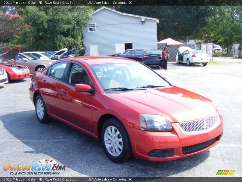 2011 Mitsubishi Galant FE Rave Red / Gray Sport Photo #1