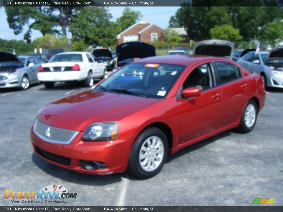 2011 Mitsubishi Galant FE Rave Red / Gray Sport Photo #2