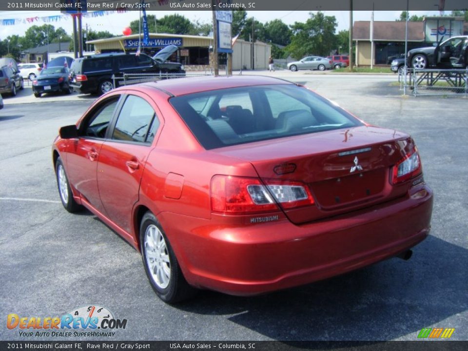 2011 Mitsubishi Galant FE Rave Red / Gray Sport Photo #3