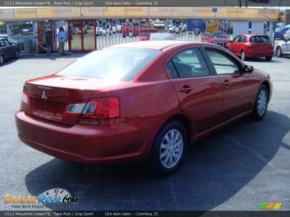 2011 Mitsubishi Galant FE Rave Red / Gray Sport Photo #4
