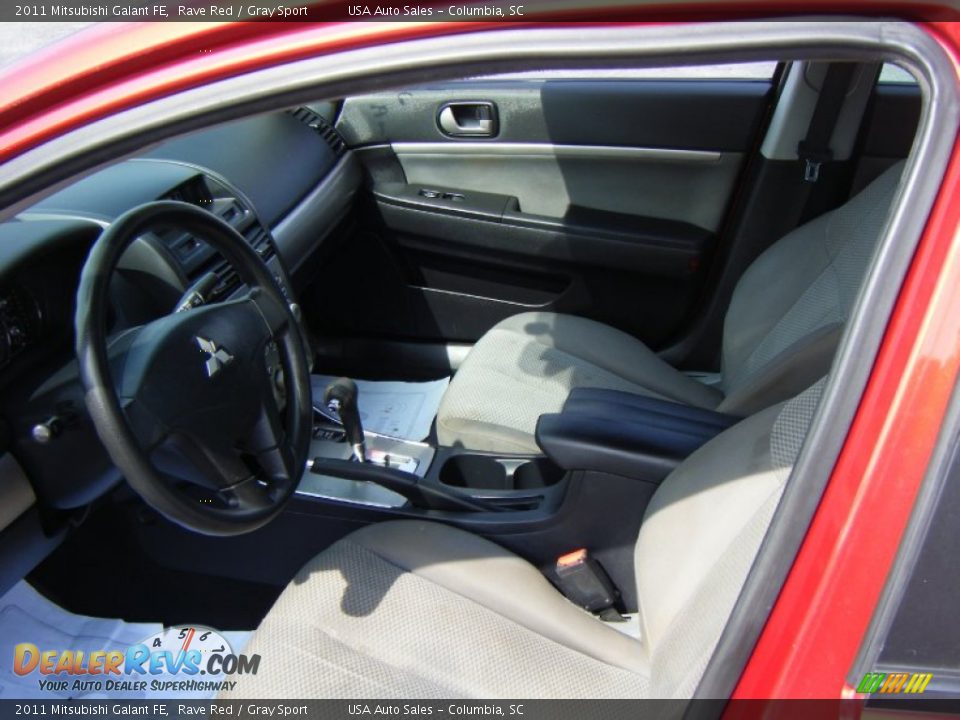 2011 Mitsubishi Galant FE Rave Red / Gray Sport Photo #6