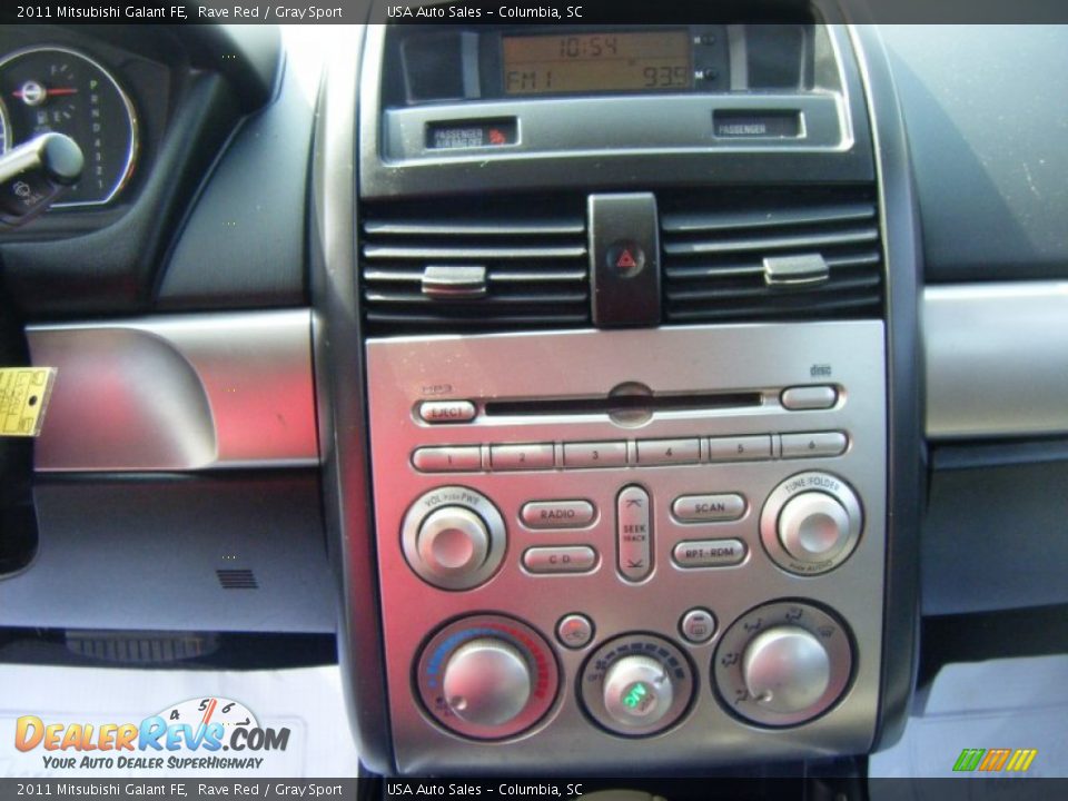 2011 Mitsubishi Galant FE Rave Red / Gray Sport Photo #7