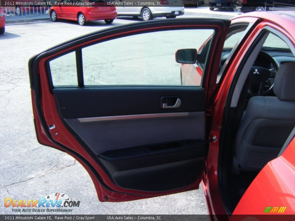 2011 Mitsubishi Galant FE Rave Red / Gray Sport Photo #9