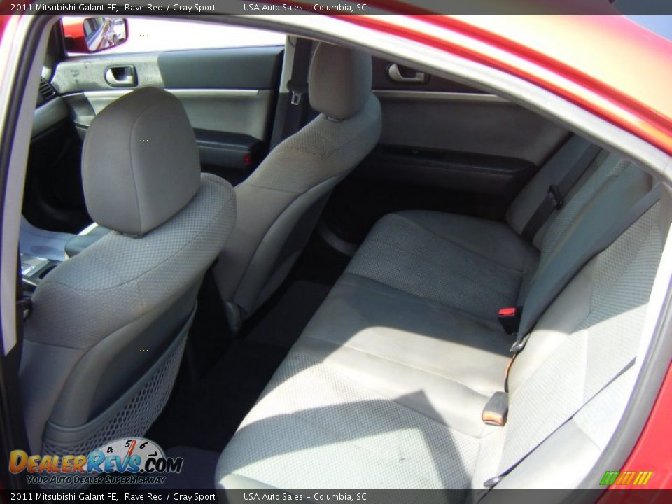 2011 Mitsubishi Galant FE Rave Red / Gray Sport Photo #10