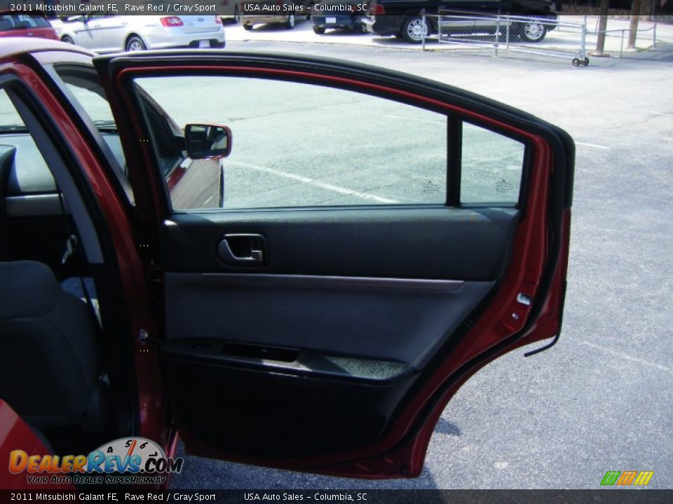 2011 Mitsubishi Galant FE Rave Red / Gray Sport Photo #11