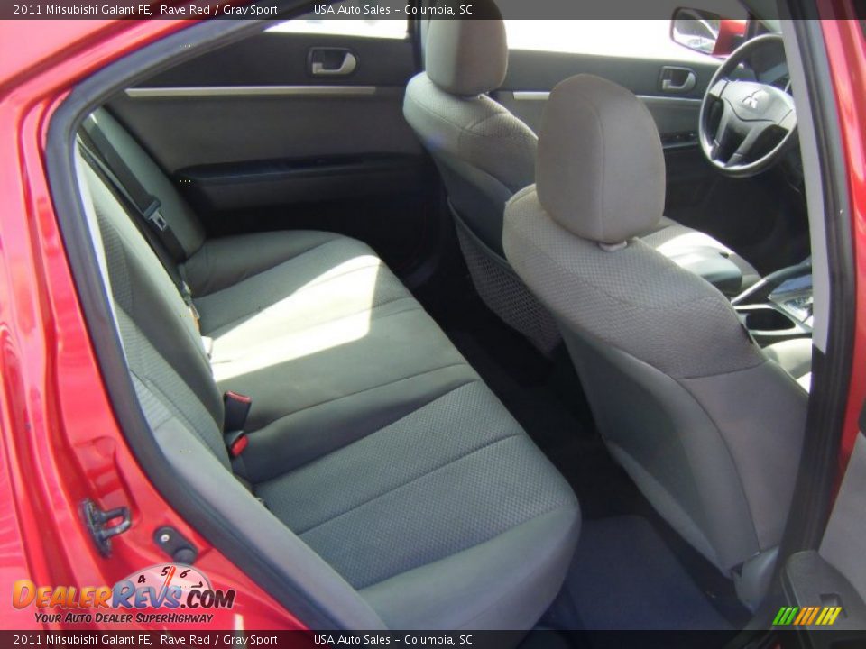 2011 Mitsubishi Galant FE Rave Red / Gray Sport Photo #12