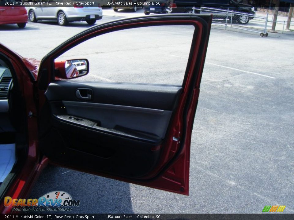 2011 Mitsubishi Galant FE Rave Red / Gray Sport Photo #13