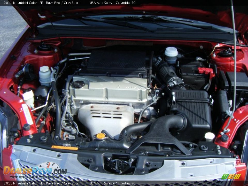 2011 Mitsubishi Galant FE Rave Red / Gray Sport Photo #16