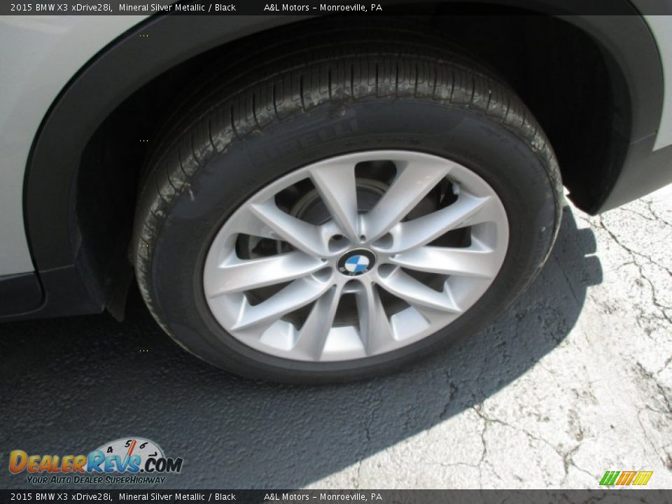 2015 BMW X3 xDrive28i Mineral Silver Metallic / Black Photo #3