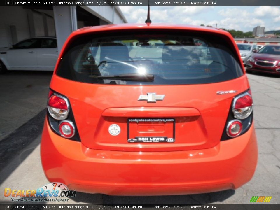 2012 Chevrolet Sonic LS Hatch Inferno Orange Metallic / Jet Black/Dark Titanium Photo #4