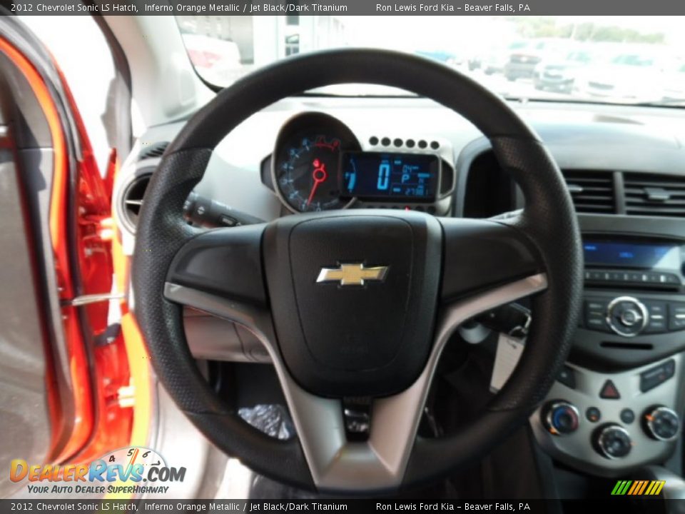 2012 Chevrolet Sonic LS Hatch Inferno Orange Metallic / Jet Black/Dark Titanium Photo #17