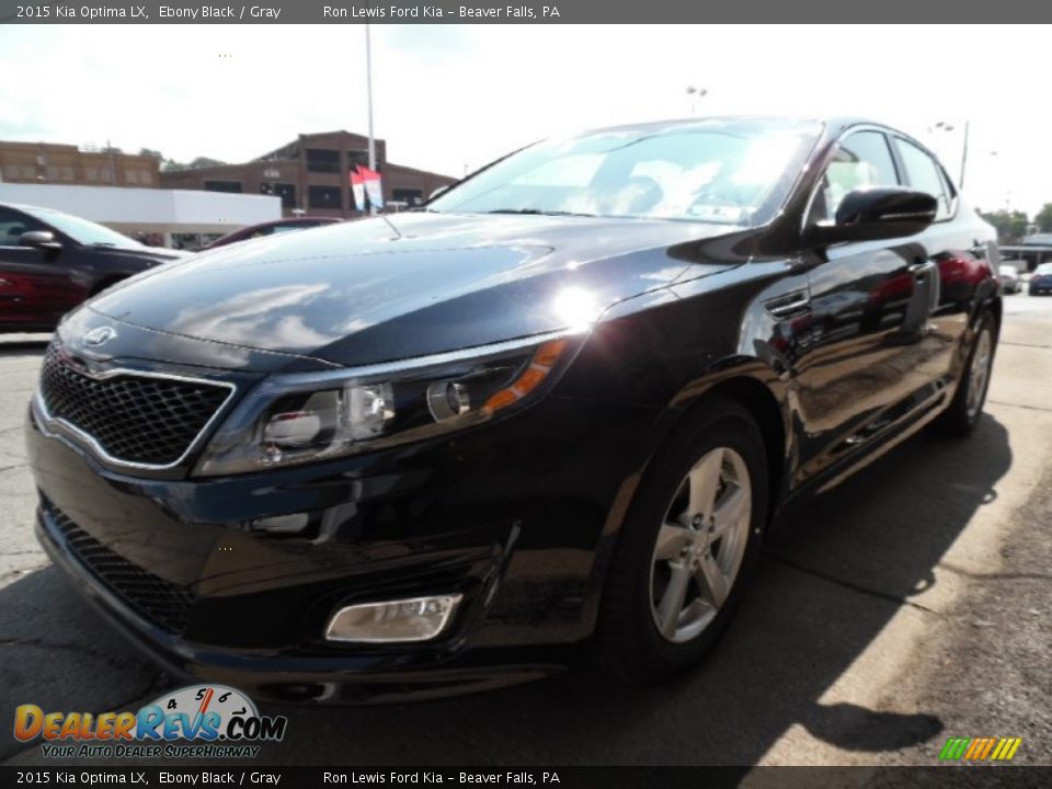 2015 Kia Optima LX Ebony Black / Gray Photo #7