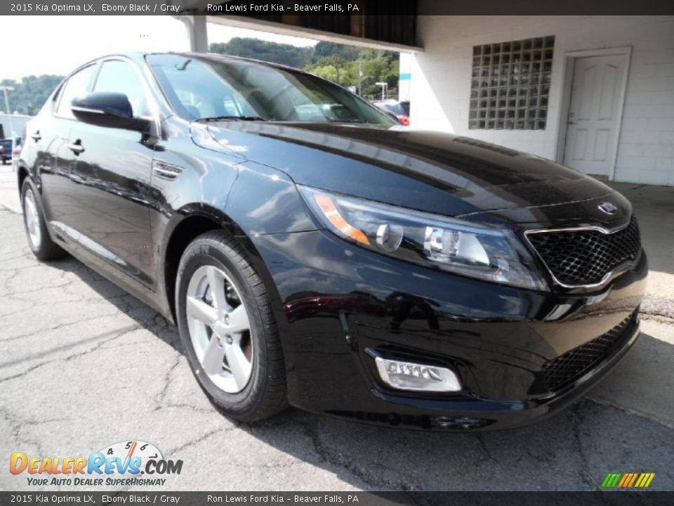 2015 Kia Optima LX Ebony Black / Gray Photo #9