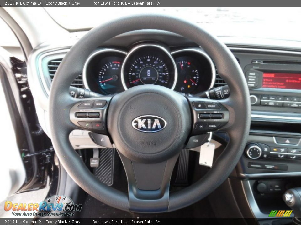 2015 Kia Optima LX Ebony Black / Gray Photo #17