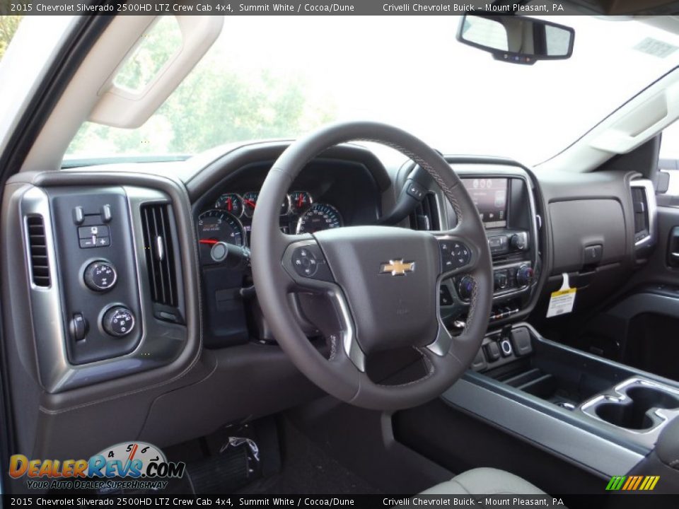 2015 Chevrolet Silverado 2500HD LTZ Crew Cab 4x4 Summit White / Cocoa/Dune Photo #12