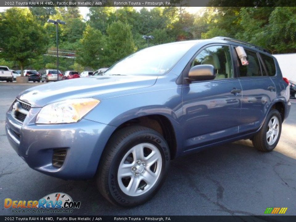 2012 Toyota RAV4 I4 4WD Pacific Blue Metallic / Ash Photo #3