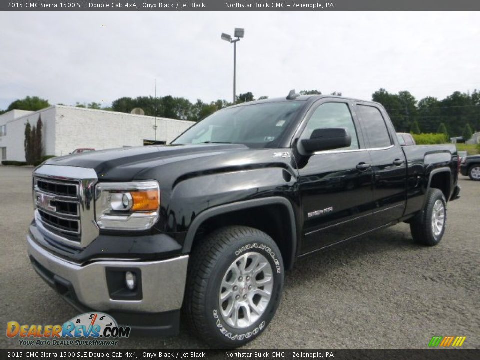 2015 GMC Sierra 1500 SLE Double Cab 4x4 Onyx Black / Jet Black Photo #1