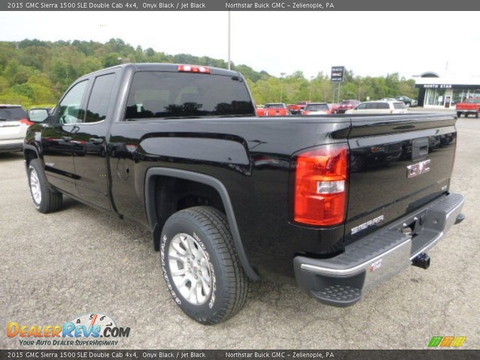 2015 GMC Sierra 1500 SLE Double Cab 4x4 Onyx Black / Jet Black Photo #6