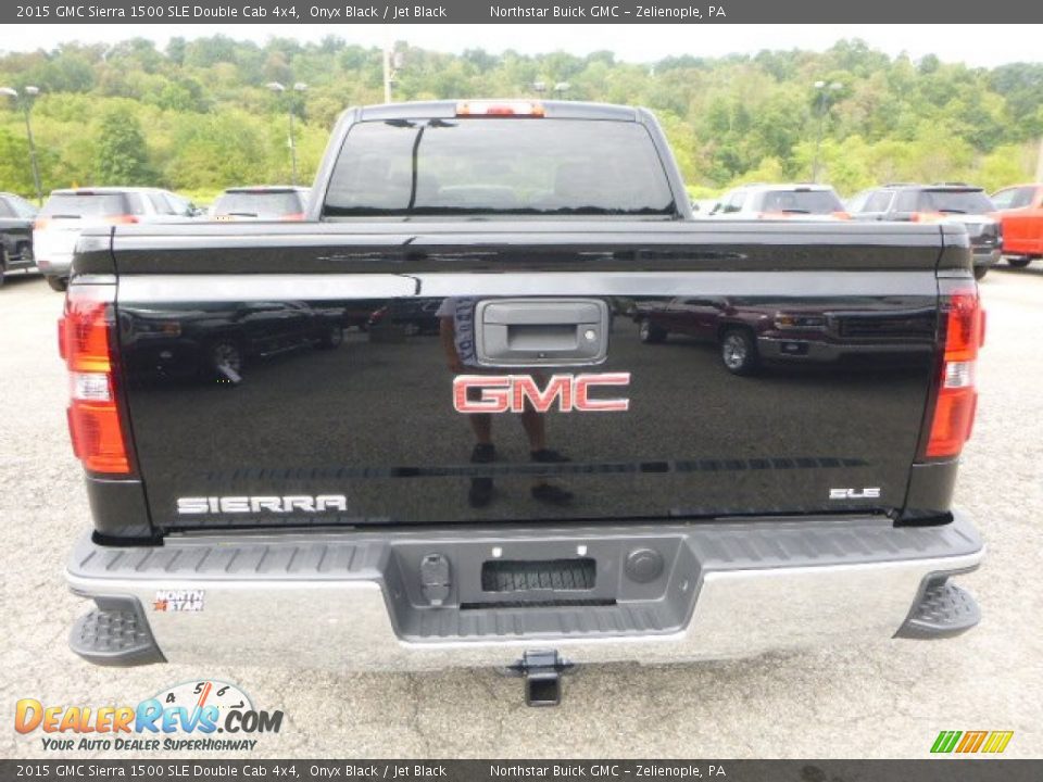 2015 GMC Sierra 1500 SLE Double Cab 4x4 Onyx Black / Jet Black Photo #7