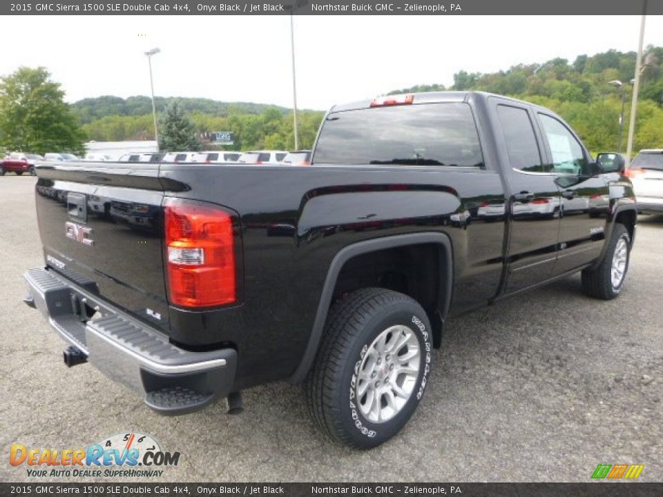 2015 GMC Sierra 1500 SLE Double Cab 4x4 Onyx Black / Jet Black Photo #8