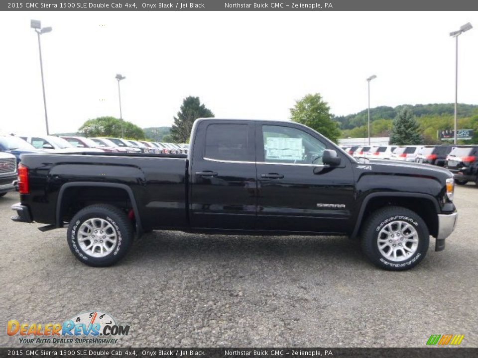 2015 GMC Sierra 1500 SLE Double Cab 4x4 Onyx Black / Jet Black Photo #9