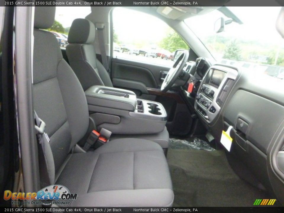 2015 GMC Sierra 1500 SLE Double Cab 4x4 Onyx Black / Jet Black Photo #10
