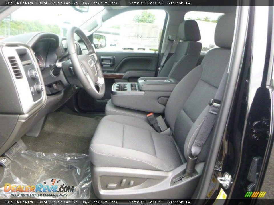 2015 GMC Sierra 1500 SLE Double Cab 4x4 Onyx Black / Jet Black Photo #13