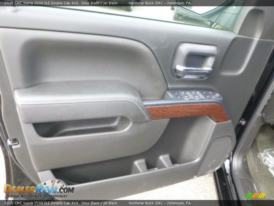 2015 GMC Sierra 1500 SLE Double Cab 4x4 Onyx Black / Jet Black Photo #14