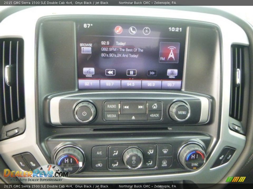 2015 GMC Sierra 1500 SLE Double Cab 4x4 Onyx Black / Jet Black Photo #18