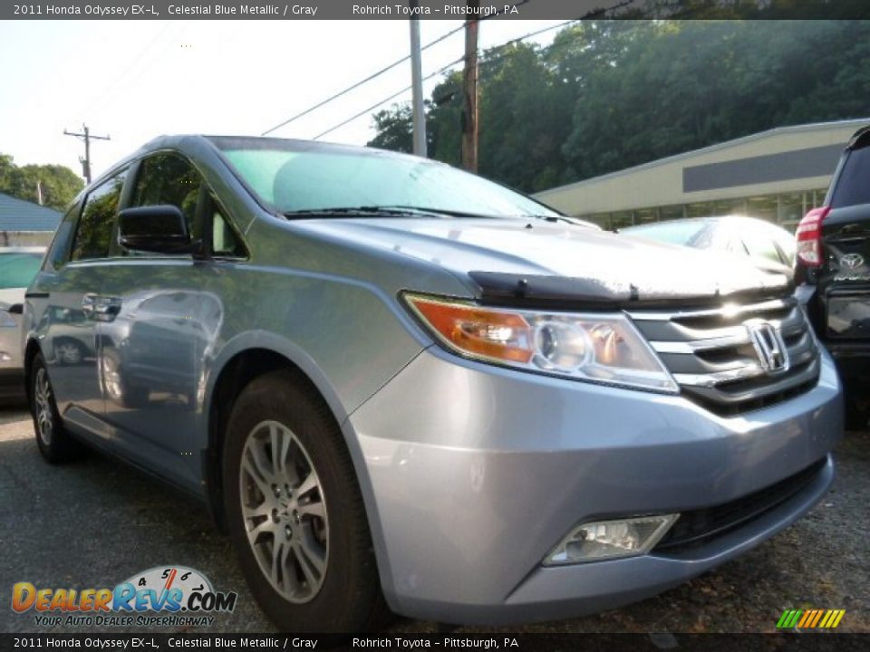 2011 Honda Odyssey EX-L Celestial Blue Metallic / Gray Photo #1