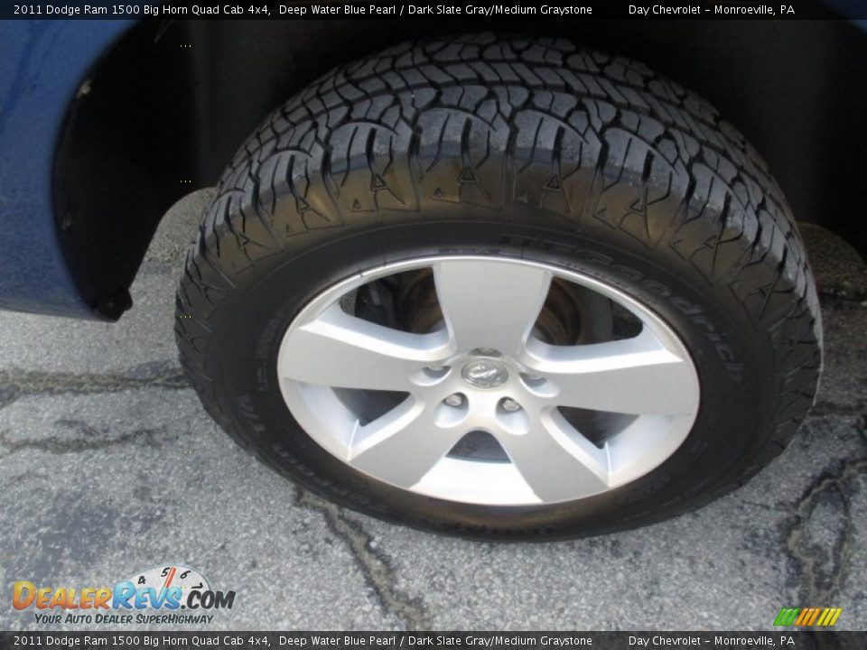 2011 Dodge Ram 1500 Big Horn Quad Cab 4x4 Deep Water Blue Pearl / Dark Slate Gray/Medium Graystone Photo #3