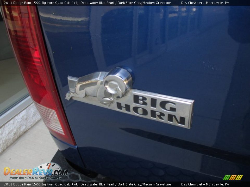 2011 Dodge Ram 1500 Big Horn Quad Cab 4x4 Deep Water Blue Pearl / Dark Slate Gray/Medium Graystone Photo #7
