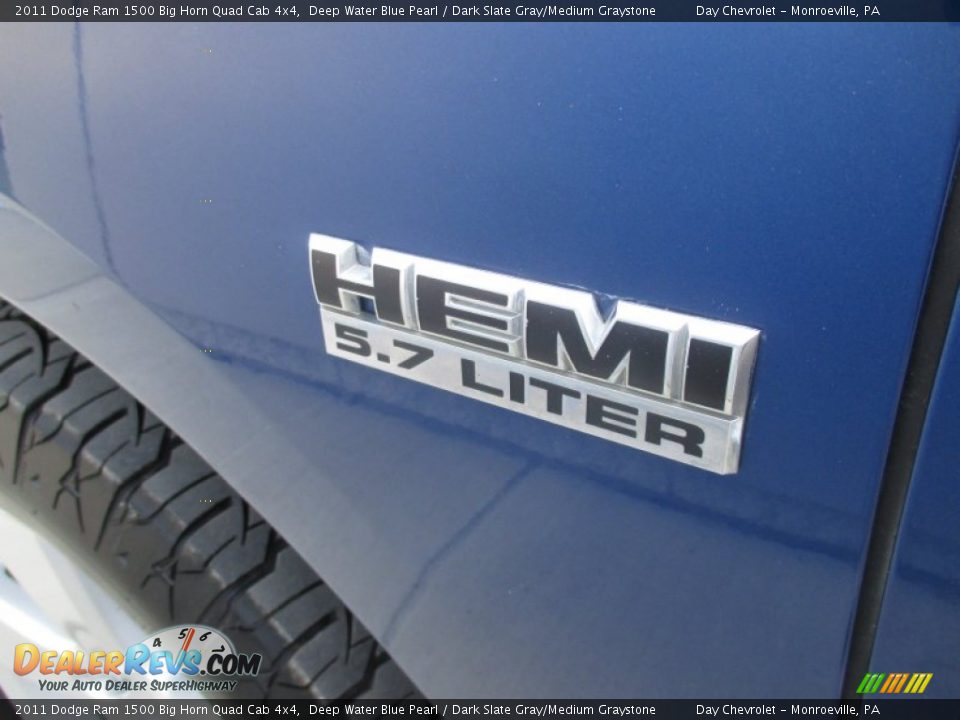2011 Dodge Ram 1500 Big Horn Quad Cab 4x4 Deep Water Blue Pearl / Dark Slate Gray/Medium Graystone Photo #12