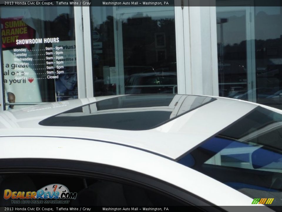 2013 Honda Civic EX Coupe Taffeta White / Gray Photo #4